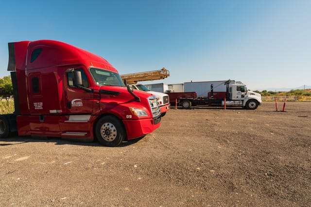 Semi truck parking in Nevada